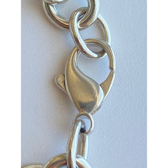 Tiffany & Co Round Tag Sliver Charm Bracelet 6.5 - Picture 7 of 11